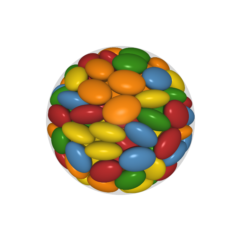 200 ellipsoids within a ball