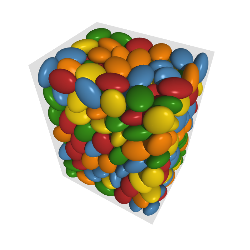 300 ellipsoids within a cuboid